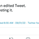 An example of what an edited tweet will look like is shown.